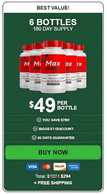 MaxVitalize  - 6 Bottle